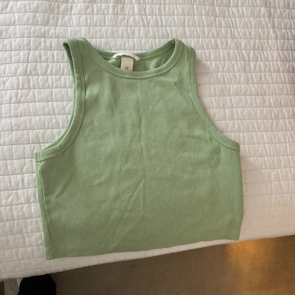 Light Green Ribbed H&M Tank Top